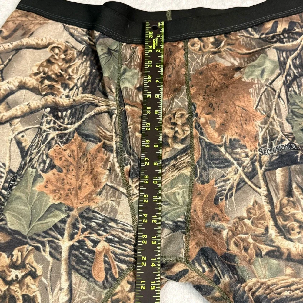 Cabelas Seclusion 3D Camo Thermal‎ Base Layer Pants Mens XL Hunting Leggings